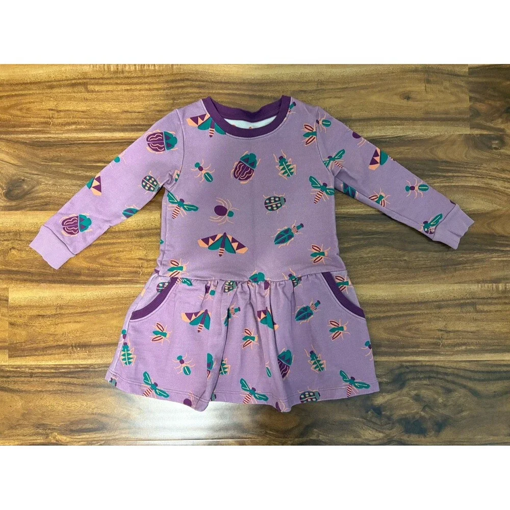 NWOT Piccolina Sweatshirt Dress, Bug Print, Size 3T